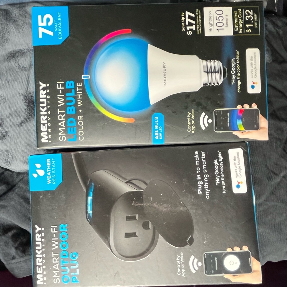 Brand new smart WiFi bulb and outlet